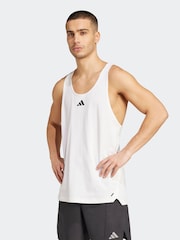 White adidas Power Stringer Vest - Image 1 of 5