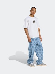adidas Originals White Oversized Leo T-Shirt - Image 3 of 5