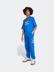 adidas Originals Blue Oversize Trefoil T-Shirt - Image 4 of 6