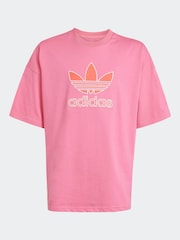Pink Oversized Trefoil T-Shirt - Image 1 of 1