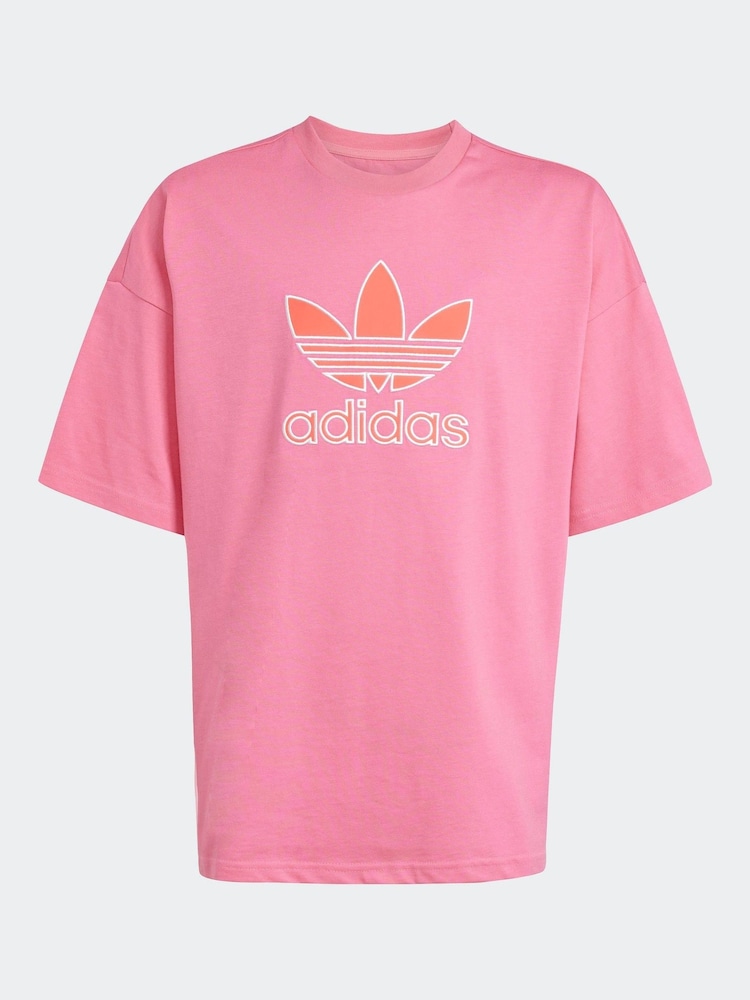 Pink Oversized Trefoil T-Shirt - Image 1 of 1