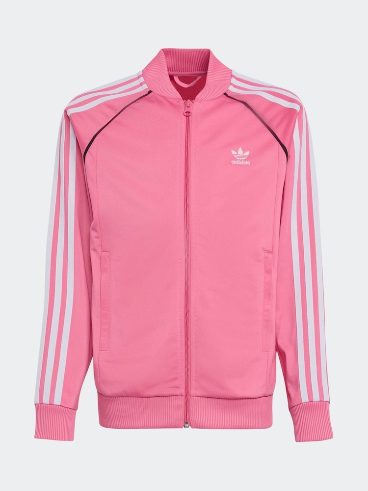 adidas Originals Pink Adicolor SST Kids Track Top - Image 5 of 5