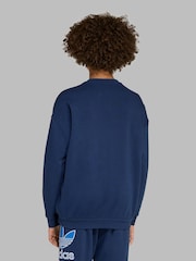 adidas Originals Blue Trefoil Kids Sweatshirt - Image 2 of 8