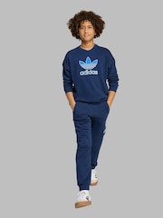adidas Originals Blue Trefoil Kids Sweatshirt - Image 3 of 8