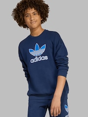 adidas Originals Blue Trefoil Kids Sweatshirt - Image 4 of 8