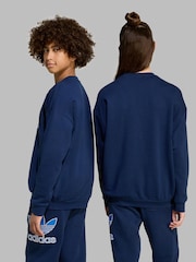 adidas Originals Blue Trefoil Kids Sweatshirt - Image 6 of 8