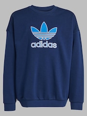 adidas Originals Blue Trefoil Kids Sweatshirt - Image 8 of 8