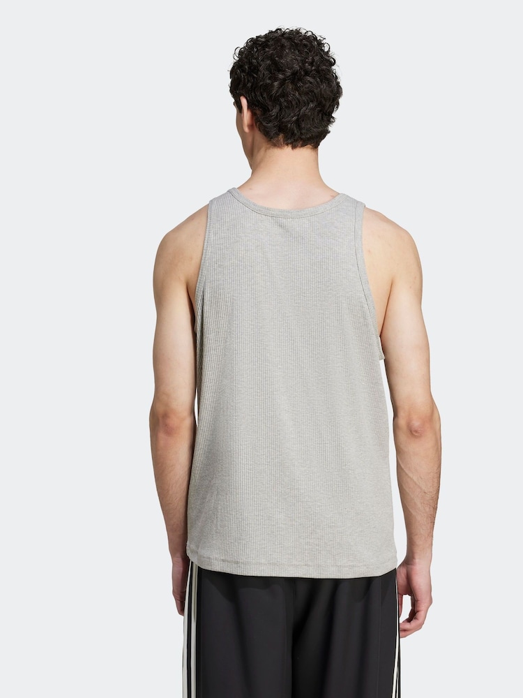 adidas Originals Grey Trefoil Essentials Tank Top - Image 2 of 5