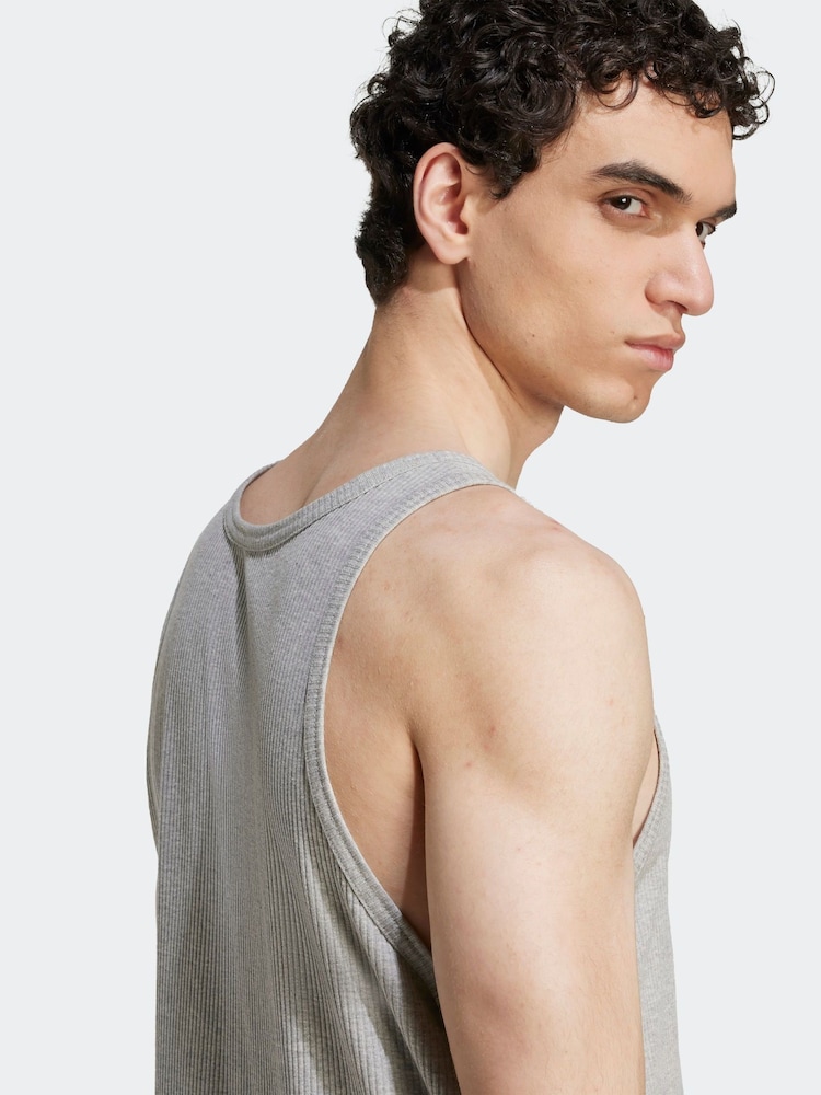 adidas Originals Grey Trefoil Essentials Tank Top - Image 5 of 5