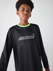 adidas Originals Black Long Sleeve Kids Top - Image 1 of 6