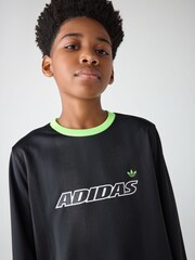adidas Originals Black Long Sleeve Kids Top - Image 5 of 6