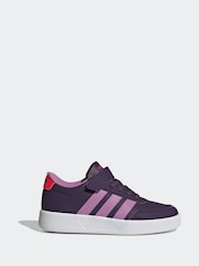 adidas Purple/Lilac Breaknet 3.0 Elastic Lace Kids Trainers - Image 1 of 9