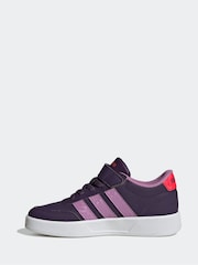 adidas Purple/Lilac Breaknet 3.0 Elastic Lace Kids Trainers - Image 2 of 9