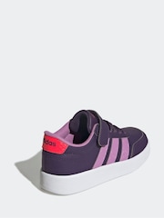 adidas Purple/Lilac Breaknet 3.0 Elastic Lace Kids Trainers - Image 4 of 9