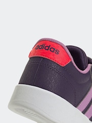 adidas Purple/Lilac Breaknet 3.0 Elastic Lace Kids Trainers - Image 9 of 9
