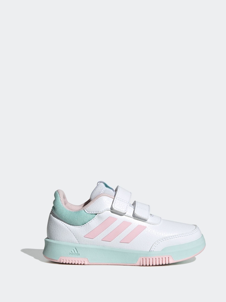 adidas White Tensaur Hook and Loop Kids Trainers - Image 1 of 9