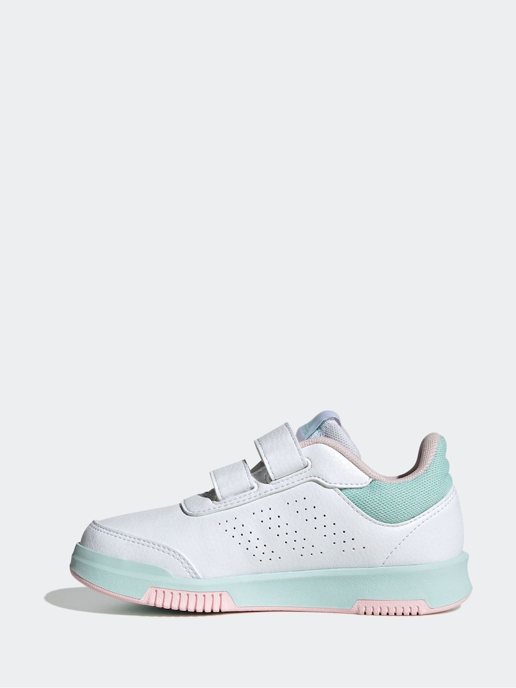 adidas White Tensaur Hook and Loop Kids Trainers - Image 2 of 9