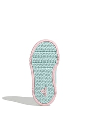 adidas White White/Pink Tensaur Sport Hook and Loop Trainers - Image 4 of 9