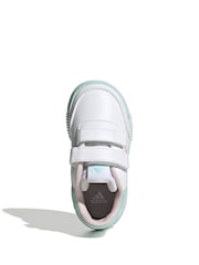 adidas White White/Pink Tensaur Sport Hook and Loop Trainers - Image 5 of 9