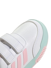 adidas White White/Pink Tensaur Sport Hook and Loop Trainers - Image 7 of 9