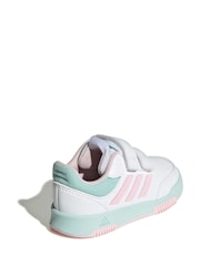 adidas White White/Pink Tensaur Sport Hook and Loop Trainers - Image 9 of 9