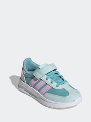 adidas Mint/Lilac Run 70s 2.0 Elastic Lace Kids Trainers - Image 3 of 9