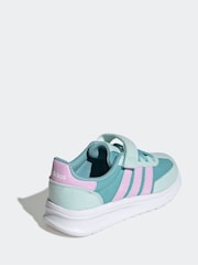 adidas Mint/Lilac Run 70s 2.0 Elastic Lace Kids Trainers - Image 4 of 9