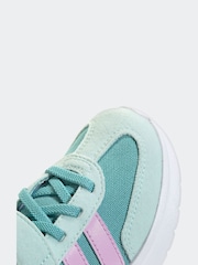 adidas Mint/Lilac Run 70s 2.0 Elastic Lace Kids Trainers - Image 8 of 9
