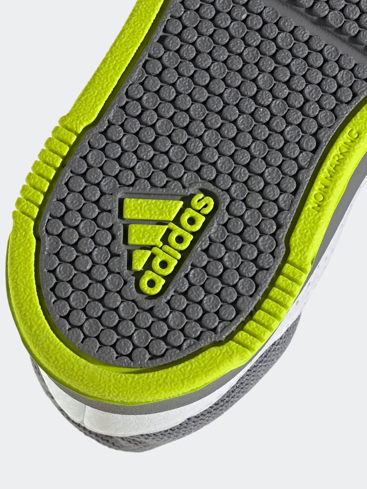 adidas White/Green/Grey Tensaur Hook and Loop Infant Trainers - Image 9 of 9