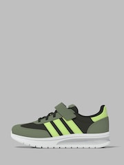 adidas Khaki/Green Run 70s 2.0 Elastic Lace Kids Trainers - Image 1 of 5