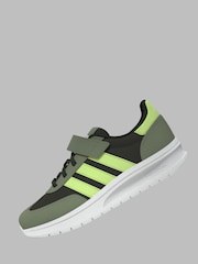 adidas Khaki/Green Run 70s 2.0 Elastic Lace Kids Trainers - Image 5 of 5