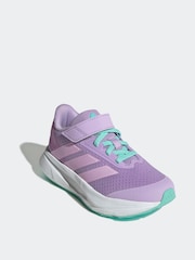 adidas Purple Duramo SL Hook and Loop Running Kids Trainers - Image 3 of 9