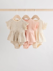 Animal Printed Baby 100% Cotton Rompers 3 Pack - Image 1 of 11