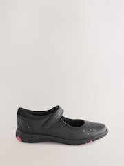Clarks Black Leather Wide Fit (G) Younger Girls Relda Wish Mary Jane Shoes - Image 1 of 1