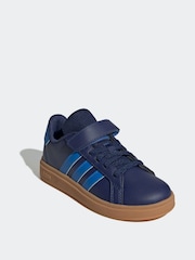 adidas Blue Grand Court 2.0 Easy On Kids Trainers - Image 3 of 9