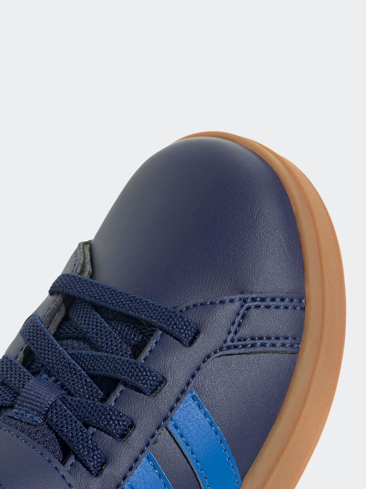 adidas Blue Grand Court 2.0 Easy On Kids Trainers - Image 9 of 9