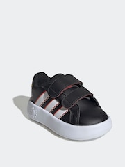 adidas Black Disney Mickey Mouse Grand Court Hook and Loop Infant Trainers - Image 3 of 9