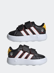 adidas Black Disney Mickey Mouse Grand Court Hook and Loop Infant Trainers - Image 5 of 9
