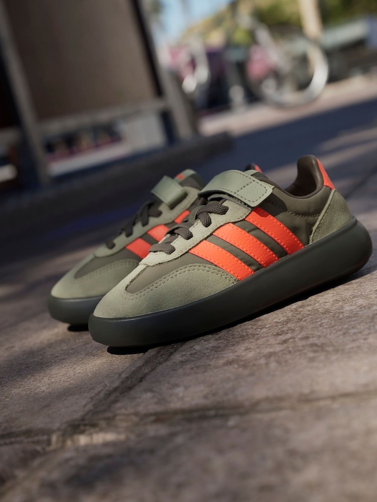 adidas Khaki/Orange Barreda Decode Elastic Lace Kids Trainers - Image 2 of 8 adidas Khaki/Orange Barreda Decode Elastic Lace Kids Trainers - Image 2 of 8