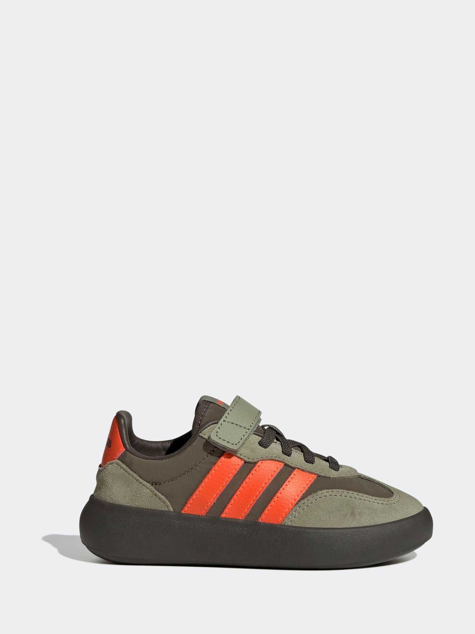 Buy adidas Khaki/Orange Barreda Decode Elastic Lace Kids Trainers