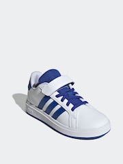 adidas White/Blue Grand Court 2.0 El C Trainers - Image 2 of 9