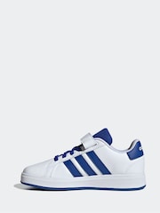 adidas White/Blue Grand Court 2.0 El C Trainers - Image 8 of 9