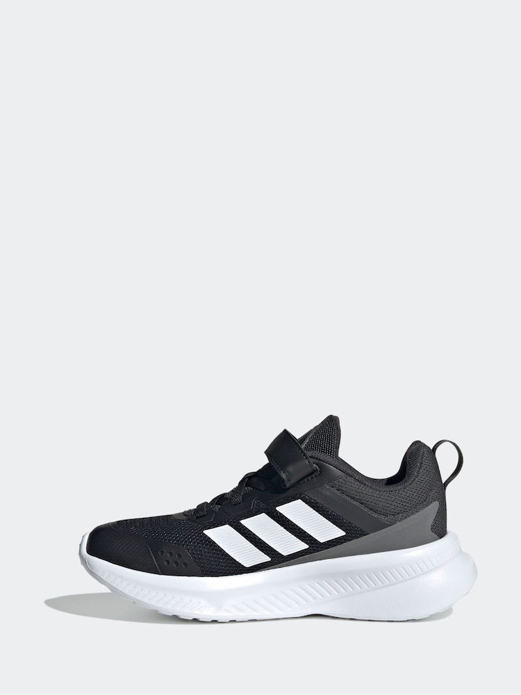 adidas Black/White Fortarun 4.0 Hook and Loop Kids Trainers - Image 2 of 9 adidas Black/White Fortarun 4.0 Hook and Loop Kids Trainers - Image 2 of 9