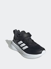 adidas Black/White Fortarun 4.0 Hook and Loop Kids Trainers - Image 3 of 9