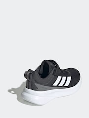 adidas Black/White Fortarun 4.0 Hook and Loop Kids Trainers - Image 4 of 9