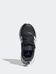 adidas Black/White Fortarun 4.0 Hook and Loop Kids Trainers - Image 5 of 9