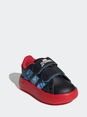 adidas Black Grand Court Spider-Man Print Trainers - Image 10 of 16