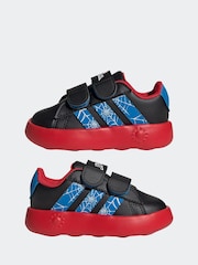 adidas Black Grand Court Spider-Man Print Trainers - Image 5 of 9