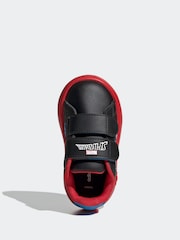 adidas Black Grand Court Spider-Man Print Trainers - Image 6 of 9