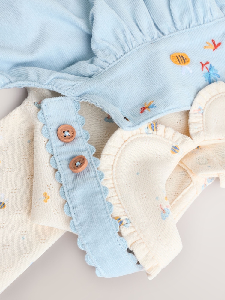 Blue Character Baby Pinafore Long Sleeve Bodysuit & Tights Set (0mths-2yrs) - Image 4 of 10